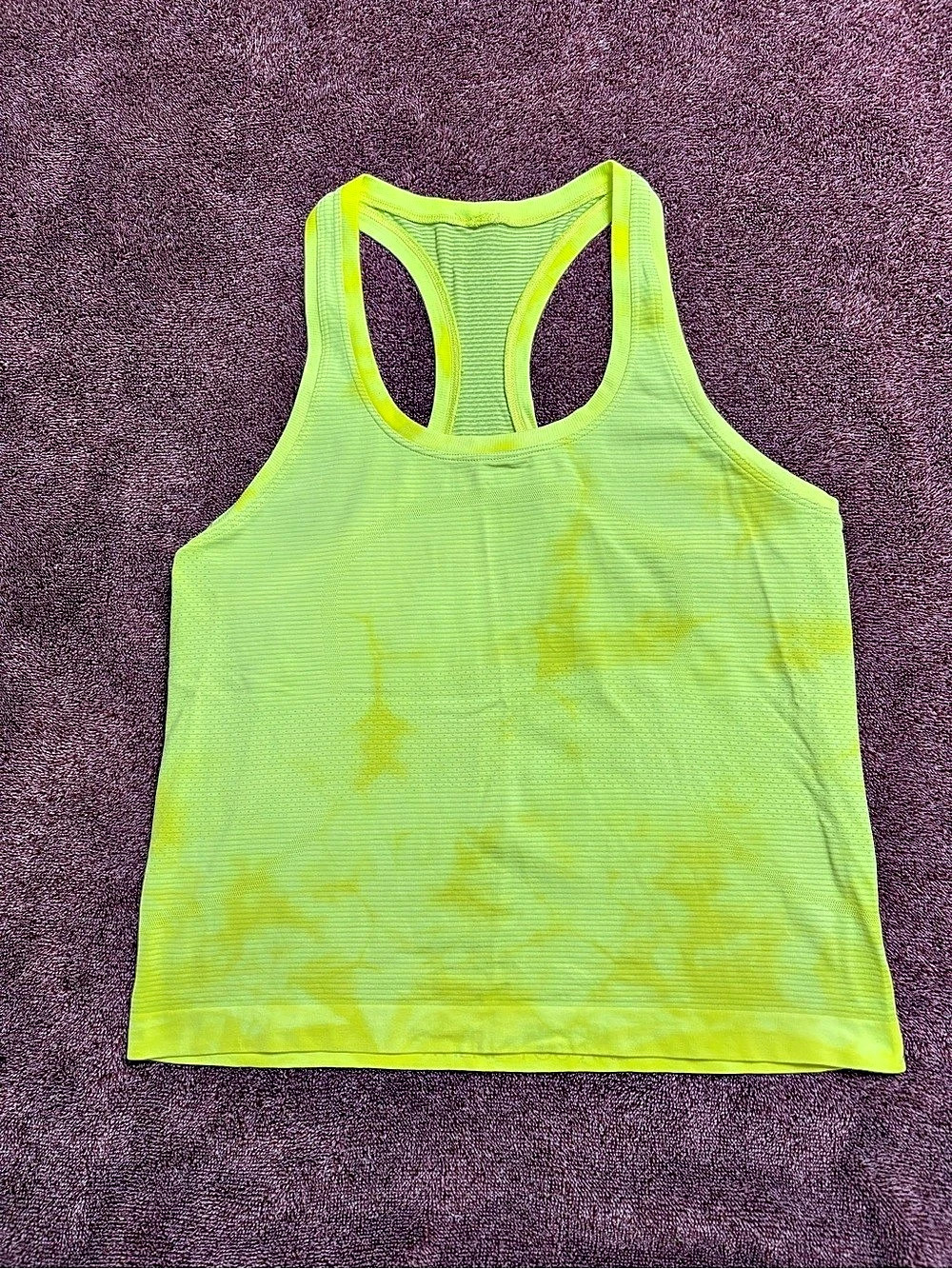 lululemon Swiftly Tech Racerback Tank Top 2.0 Yellow Tie Dye